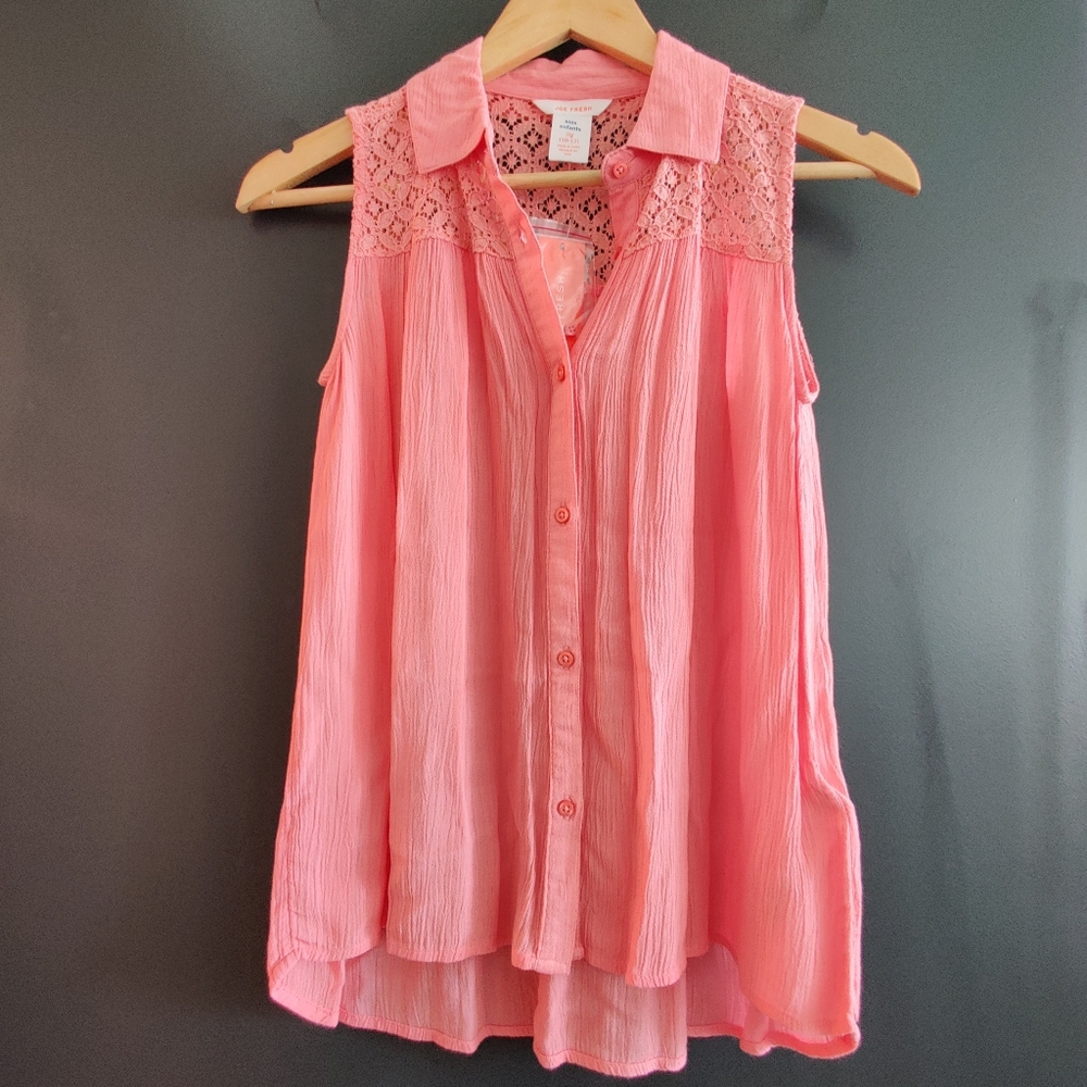 Joe fresh lace and sheer tank
